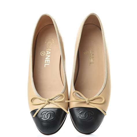 chanel beige ballerinas